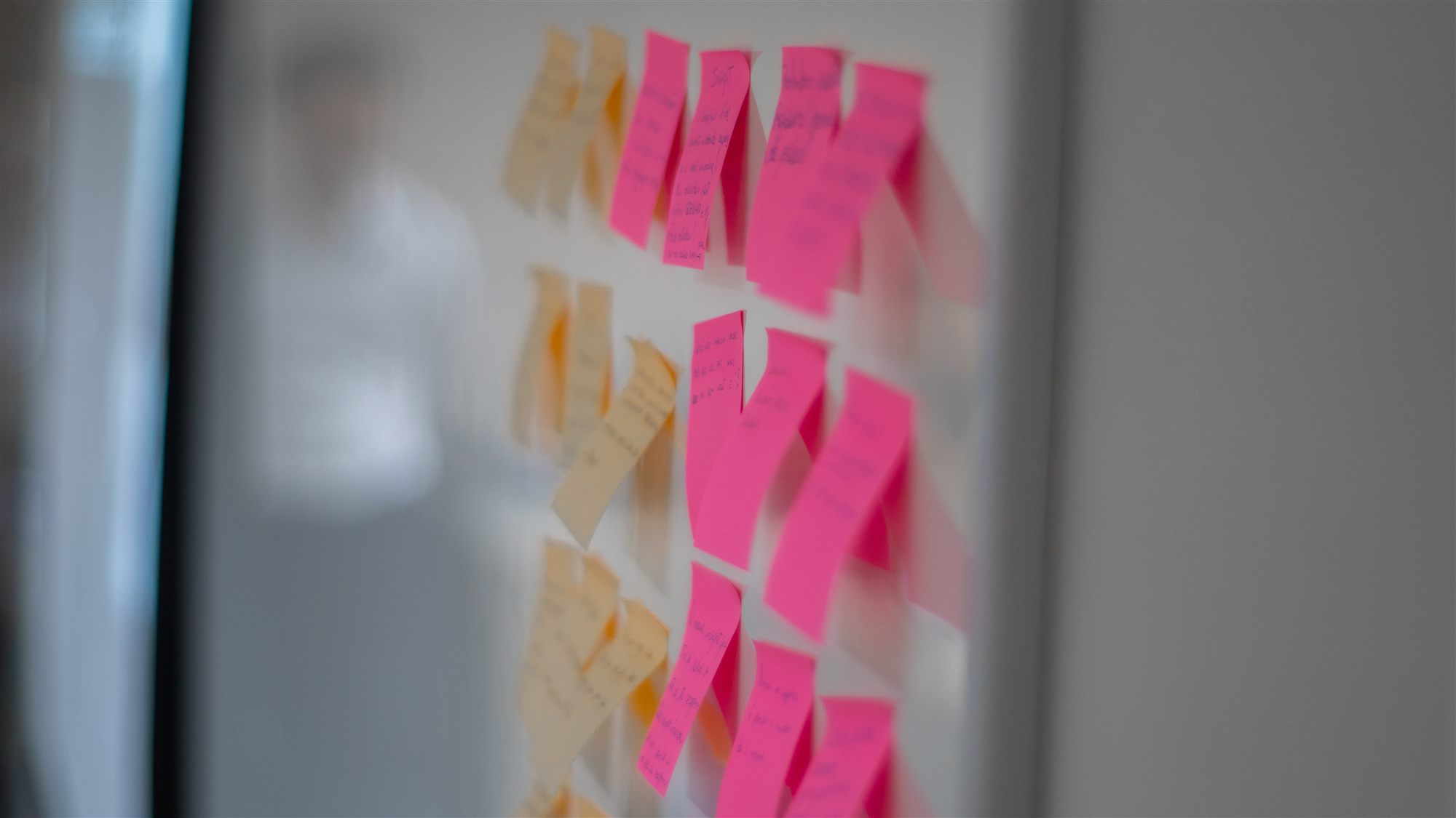 Notas de trabalho em grupo durante o Sprint